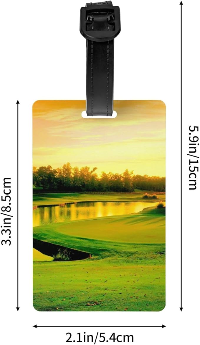 Durable PVC Luggage Tag for Travel, Bag Id Label, Golf Course, Waterproof Personalized Luggage Identifier for Suitcases, Backpacks, Gym Bags, TSA Approved Airplane Travel Bag Tags for Women