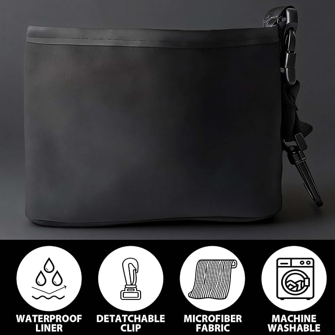 Portable Golf Club & Ball Cleaning Kit - Golf Cleaning Pouch with Towel, Lightweight Hanging Golf Accessory for Bag