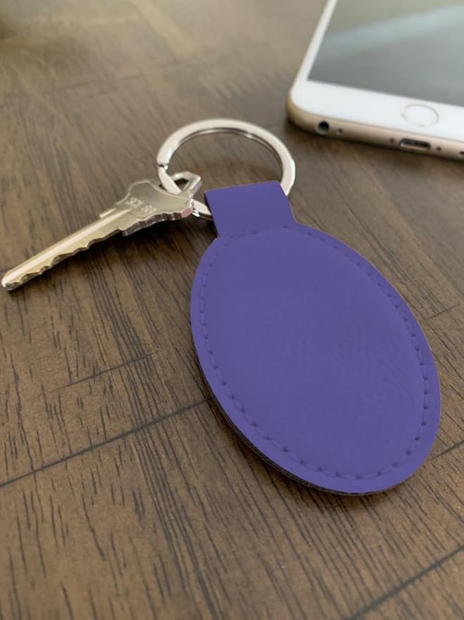 LaserGram Oval Keychain, Disc Golf, Personalized Engraving Included