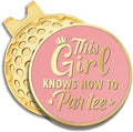 Pink Golfer Ball Marker with Magnetic Hat Clip, Funny Golf Accessories Gifts for Men Women, Novelty Birthday Gifts for Men Women Golfer Fan