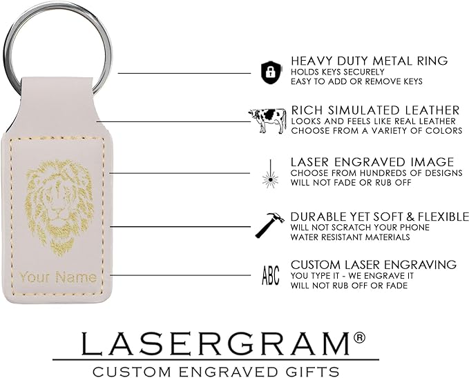 LaserGram Rectangle Keychain, Golfer Golfing, Personalized Engraving Included
