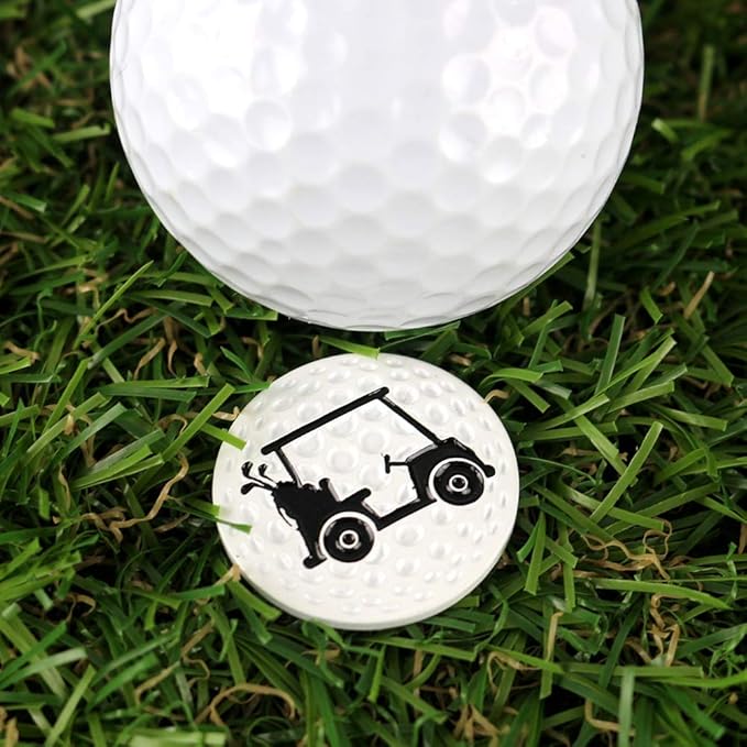Myartte Creative Golf Ball Marker Soft Enamel Golf Markers 24.4MM Assorted 5 Pcs