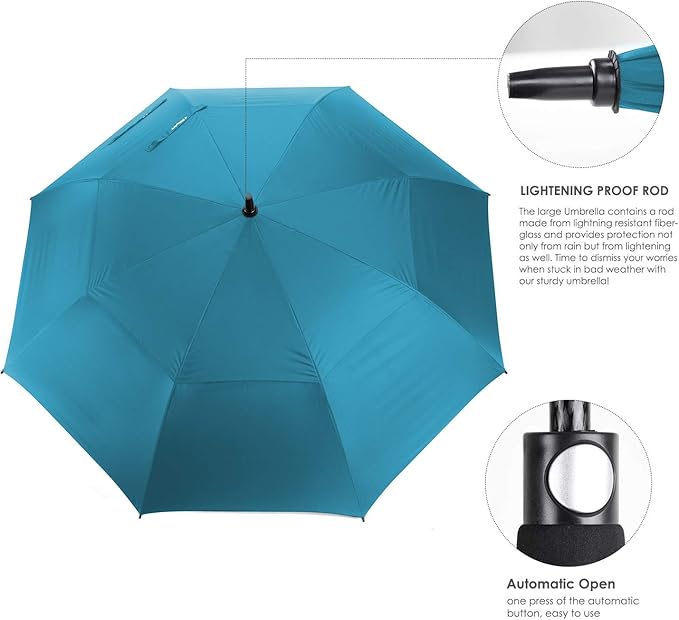 ZEKAR 54/62/68 inch Rain/Sun Windproof Large UV Protection Golf Umbrella