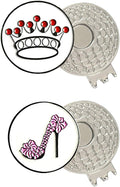 Colorful Golf Ball Markers with Silver Color Golf Hat Clips