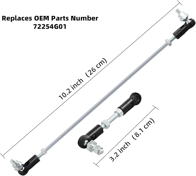 Roykaw Golf Cart TXT Governor Throttle Linkage Rod Compatible with EZGO TXT 4 Cycle Gas Models, Adjusting Rod for TXT, Replace OEM# 72254G01