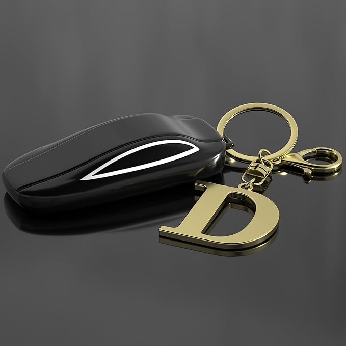 Stainless Steel Gold Letter A-Z Keychain for Women Men, Initial Letter Pendant with Key Ring, Charms for Key Backpack Bag