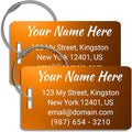 Custom Bag Tags for Luggage, Personalized Luggage Tags for Suitcases - Laser Engraved Metal Tags- Pack of 2 (Copper Sunset, 2x3.5)