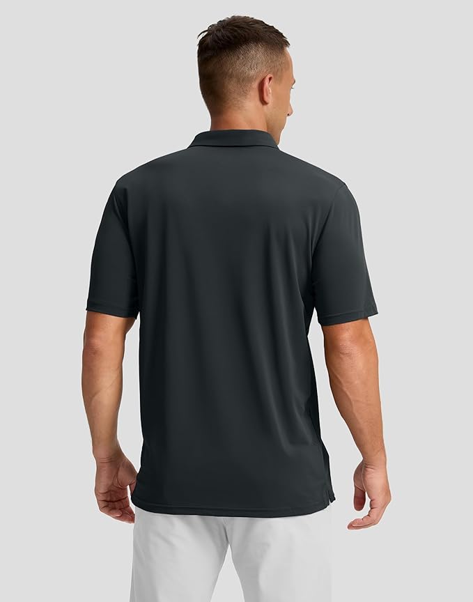 Men's Golf Shirts Dry Fit Moisture Wicking Performance Short Sleeve Collared Polo Shirts for Casual Athletic Business