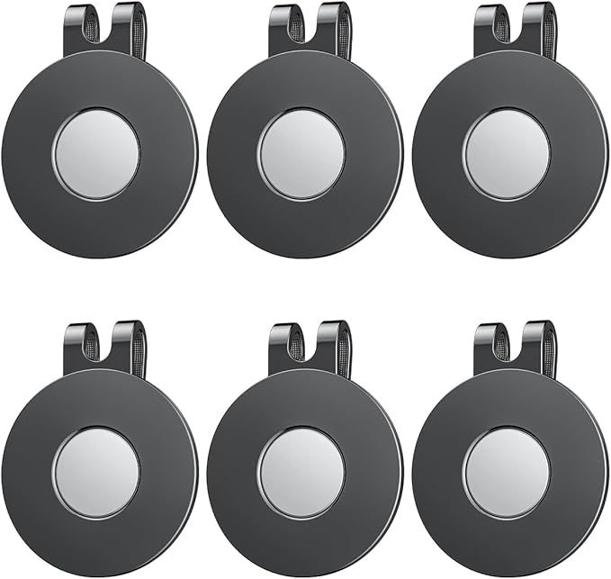 GreenHaven Golf Hat Clips Magnetic Golf Ball Marker Holders for Golf Hats Caps Pants Gloves Bags Visors Belts Nickel-Plated Alloy Clips for Metal Golf Ball Markers (Ball Marker Not Included)