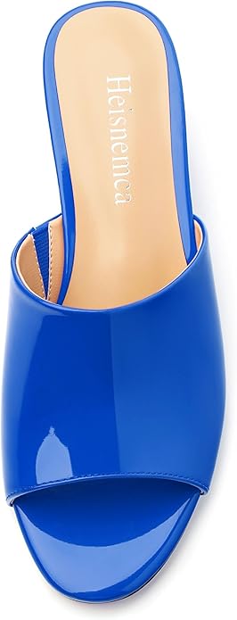 Wedge Sandals for Women Open Toe Wedge Heels Womens Matte High Heel Sandal Round Toe Heeled Wedge Sandals Slip on Casual shoes 2 inch