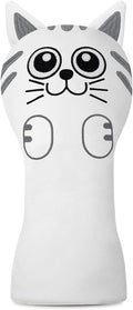Golf Kitty Head Cover Golf Club White Leather Headcovers 1pc/4pcs Set Fits Driver Fairway Wood Hybrid Utility Putter Iron Wedge Headcover.