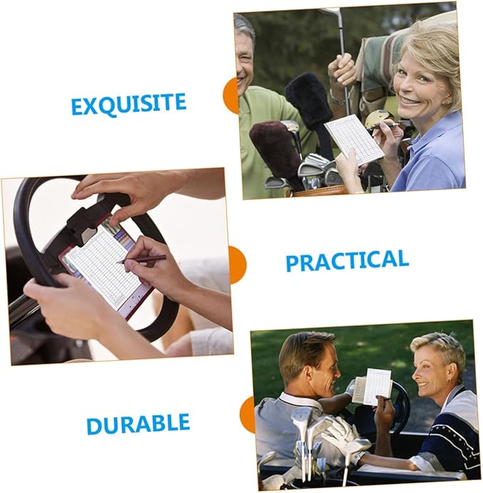 Golf Score Cards Portable Coated Double-Sided Score Sheets for Easy Golf Tracking Essential Course Accessory