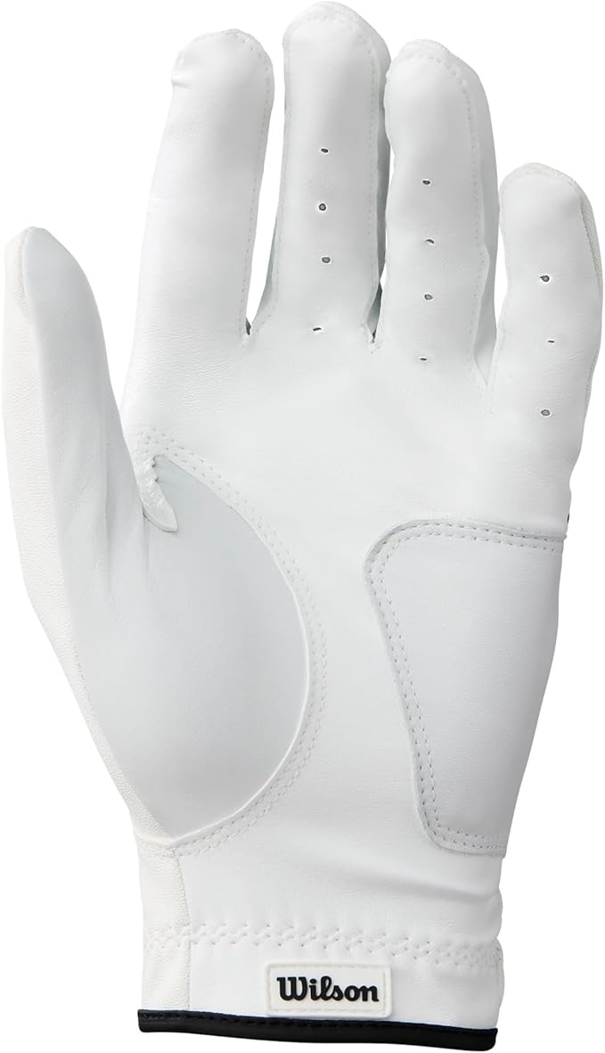 Wilson Men's Grip Plus Golf Gloves - White/Black