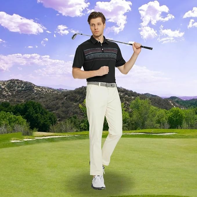 M MAELREG Golf Pants Men Quick Dry - 30"/32"/34" Stretch Lightweight 5 Pockets Water-Resistant Casual Mens Dress Pants