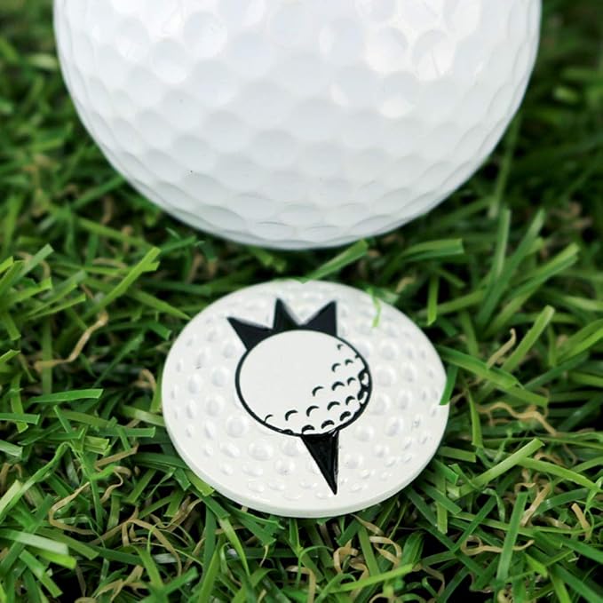 Myartte Creative Golf Ball Marker Soft Enamel Golf Markers 24.4MM Assorted 5 Pcs