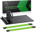 Jsikan Pro Golf Alignment Sticks System with Holder Angle Plate, Golf Trainer Aid Teaching Equipment for Aiming, Putting, Swing, Essentials Golf Gifts Accessories for Men and Women