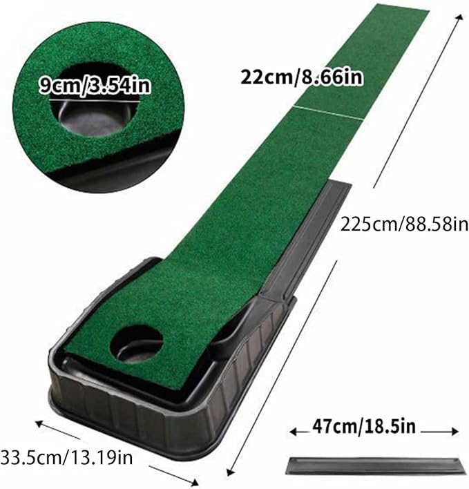 Golfing Putting Mat with Auto Return Golfing Putting Practice Mat Golfing Training Device for Indoor Outdoor Practice