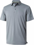 Mens Polo Shirts Short and Long Sleeve Casual Solid Stylish Dry Fit Performance Designed Collared Golf Polo Shirts for Men