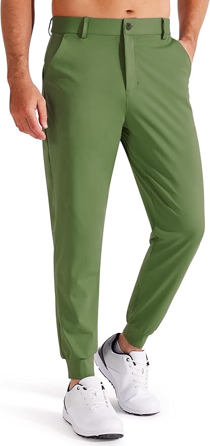 Libin Men's Golf Pants Joggers Lightweight 3 Pockets Slim Fit Soft Stretchy Tapered Work Dress Athletic