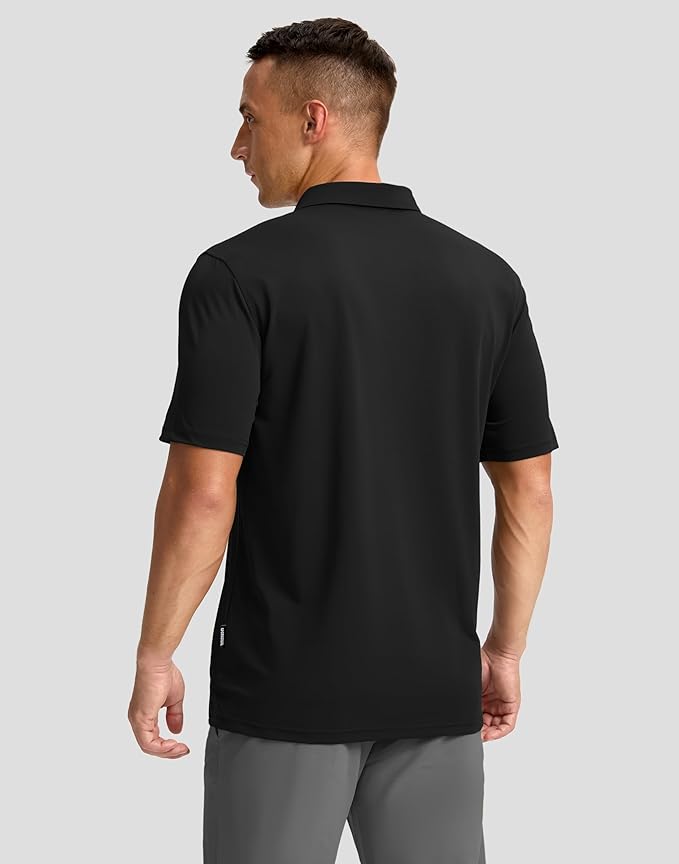 Men's Golf Shirts Dry Fit Moisture Wicking Performance Short Sleeve Collared Polo Shirts for Casual Athletic Business