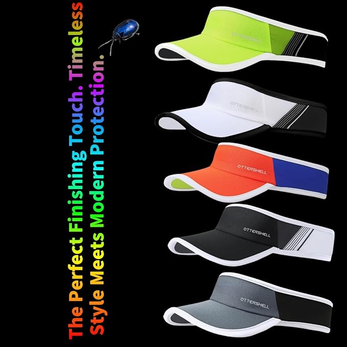 Cooling Sports Sun Visor Hat for Men & Women，Lightweight, Stretchy Packable Running Visor-for Golf, Tennis, Hiking