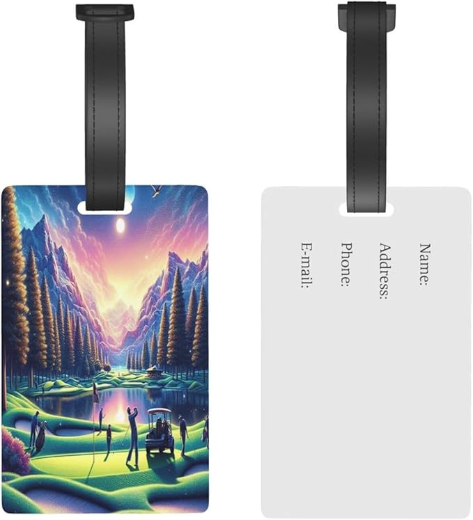 Golf Luggage Tag Suitcase Identify Labels Personalized Travel Bag Tag 2.5X4.1Inch