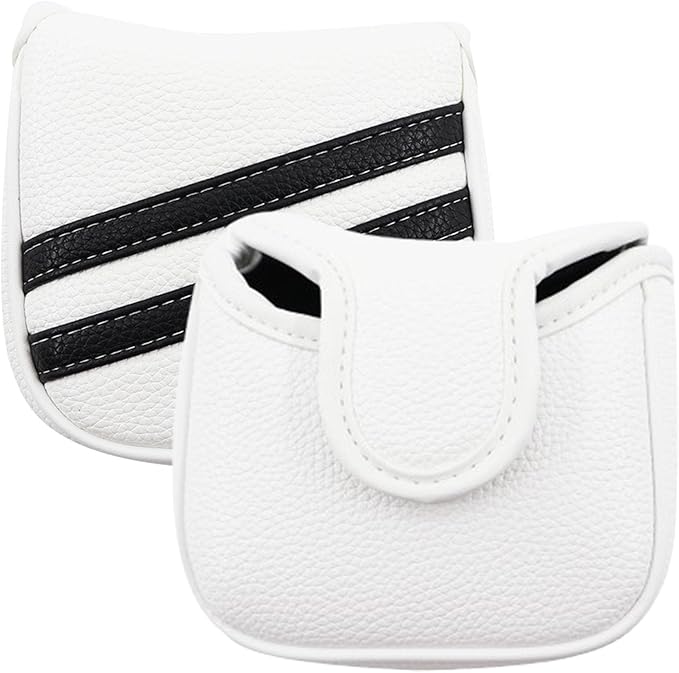 Golf Club Covers,4pcs or 1pc Golf Headcovers for Woods and Driver Fairway Hybrids Women Men - Premium PU Leather with Interchangeable Tags & Magnetic Blade and Mallet Putter Covers