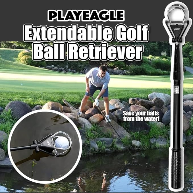 Dr.Acces Golf Ball Retriever - Premium Telescopic Stainless Steel Stick for Easy Golf Ball Pickup