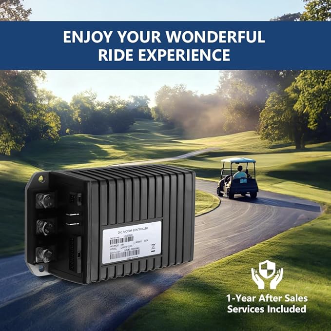 Golf Cart Controller, 48V 250A Controller Compatible with Curtis, 1206HB-5201 Golf Cart Speed Controllers for 2010-UP EZGO TXT, Express S4, Express L4, Terrain 250, ST Sport II, ITS Throttle, 612632