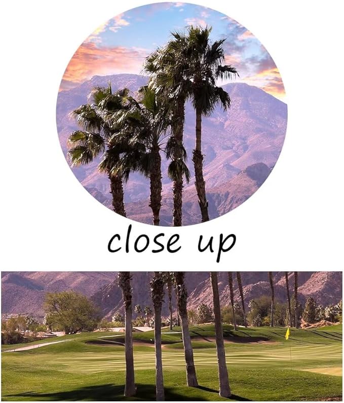 Golf Course at Sunset in Palm Wall Art Prints USA California Picture Canvas Wall Decor for Home Living Room Bedroom Bathroom Framed Artwork Ready to Hang(28''H x 44''W)
