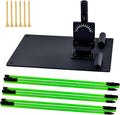 Golf Alignment Sticks and Angle Holder Set Plate Thickened metal adopts damping design Angle adjusted freely Teaching Equipment for Aiming Putting Swing Posture Correction Golf Swing Training