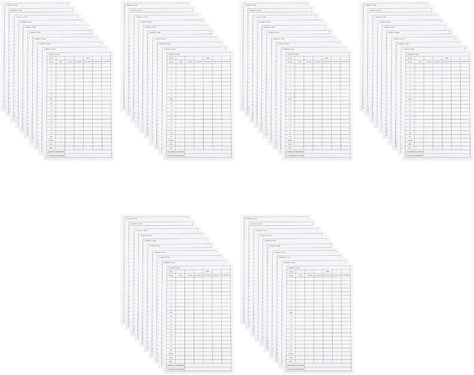 BESPORTBLE 40pcs Scorekeeper Accessory Pocket Score Scorecard Coated Outdoor Scorecards Competition Keeper, Notebook and Card Stats Paper Club Accessories Notebook, Golfs Disc Scorebook