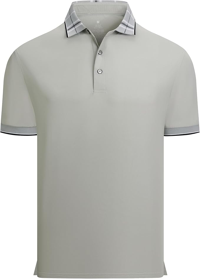 Alex Vando Mens Golf Shirts Moisture Wicking Quick-Dry Short Sleeve Fashion Designed Polo Shirts for Men