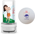 Custom Golf Ball Stamps Personalized Self-Ink Long Lasting Golf Ball Markers Customizable Funny Case Icon Sticker Golf Ball Stamper