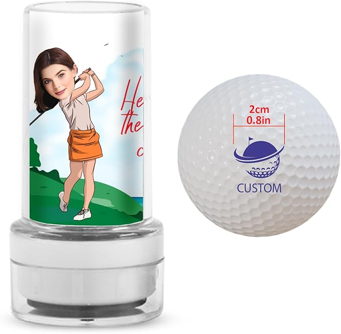 Custom Golf Ball Stamps Personalized Self-Ink Long Lasting Golf Ball Markers Customizable Funny Case Icon Sticker Golf Ball Stamper