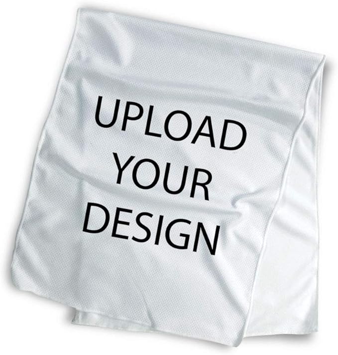 Cooling Ice Towel – 2 Pack 12x31 inch Personalized Chilly Cool Instant Cooler Wrap Rag Outdoor Sports Gym Workout Fitness Customized Photo Design Text Name (CT1231, 12"x31")