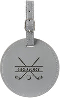 Personalized Golf Bag Tag with Tees Custom Name & Pattern Leather Golf Tee Holder with Gift for Dad