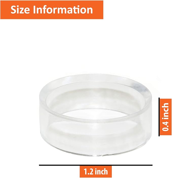 IFAMIO 20 Pcs Round Baseball Stands 1.25 Inch Clear Ring Acrylic Display Holders for Golf Ball, Baseball, Softball, Tennis Ball, Spheres, Marbles, Collections