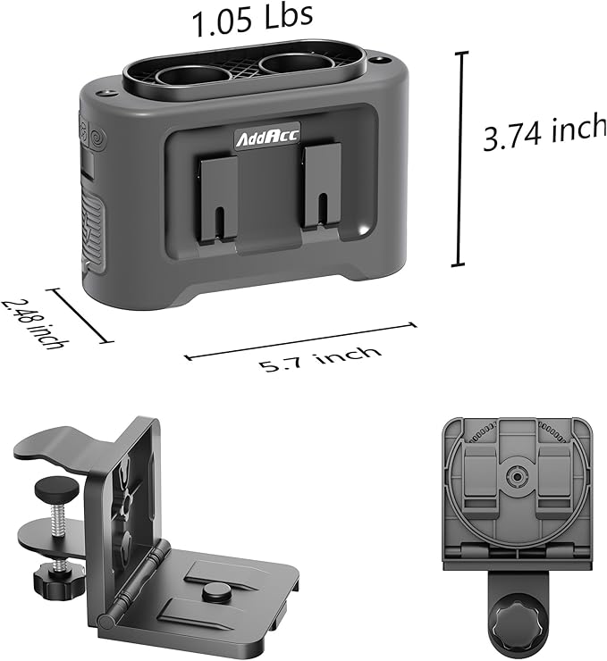Rechargeable Golf Cart Fan, 14500mAh Battery Powered, 35Hrs Cooling, 5 Powerful Speed & LED Lantern, Dual Head Strong Clip Compatible with EZGO Club Car Yamaha, Golf Cart Push Cart Accessories