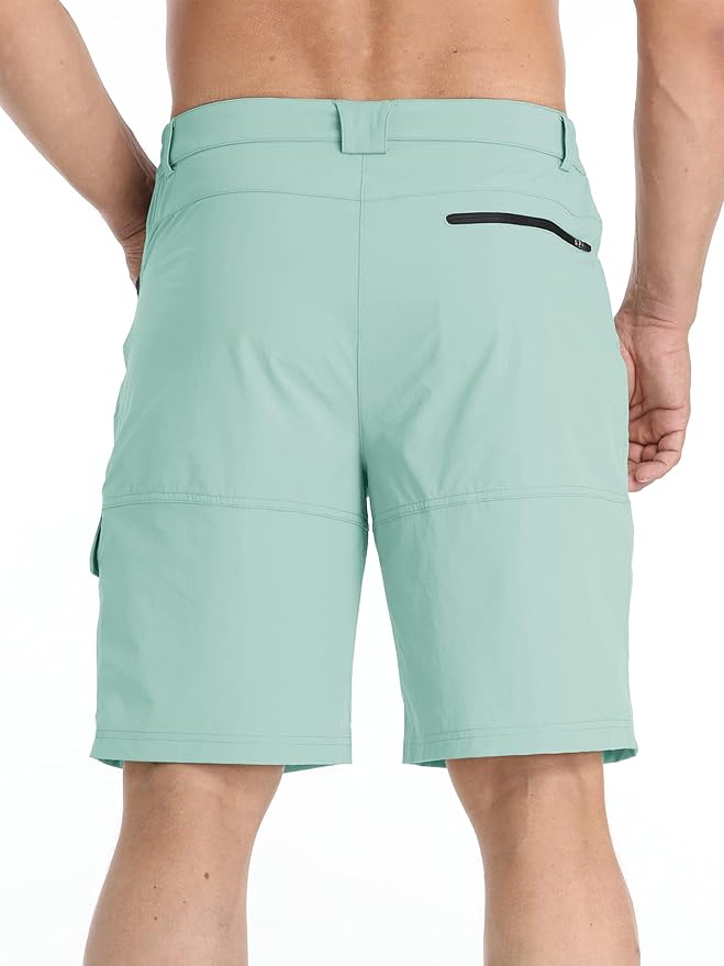 TACVASEN Men's Summer Outdoor Shorts Quick Dry Cargo Casual Work Hiking Shorts (NO Belt)