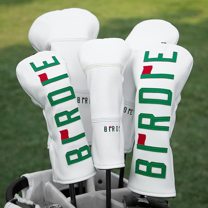 Golf Headcovers Elegant Embroidery Premium Leather Birdie Golf Driver Cover Fairway Hybrid Cover Blade Putter Cover Golf Mallet Putter Cover for OZ1 MEZZ 1 MEZZ1 MAX Putter