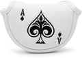 Golf Putter Cover Headcover Magnetic, Poker Ace Style Golf Club Head Cover, 4 Models Available Headcovers for Blade Half-Mallet Square Putters