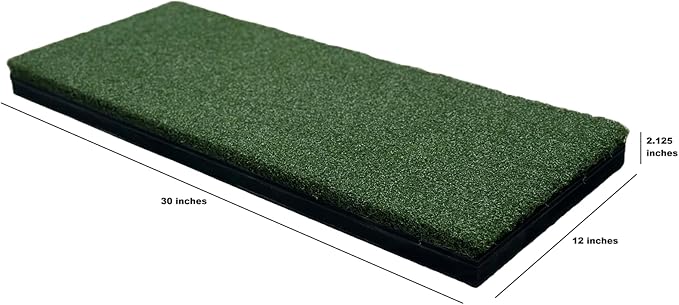 Beaver Tail Golf Simulator Mat with The Most Realistic Hitting Strip Insert for Joint Injury Prevention