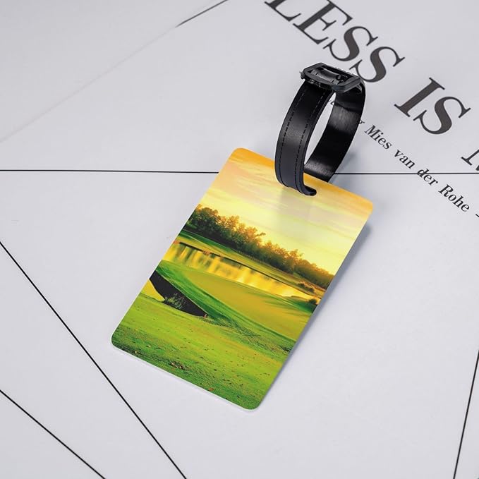 Durable PVC Luggage Tag for Travel, Bag Id Label, Golf Course, Waterproof Personalized Luggage Identifier for Suitcases, Backpacks, Gym Bags, TSA Approved Airplane Travel Bag Tags for Women