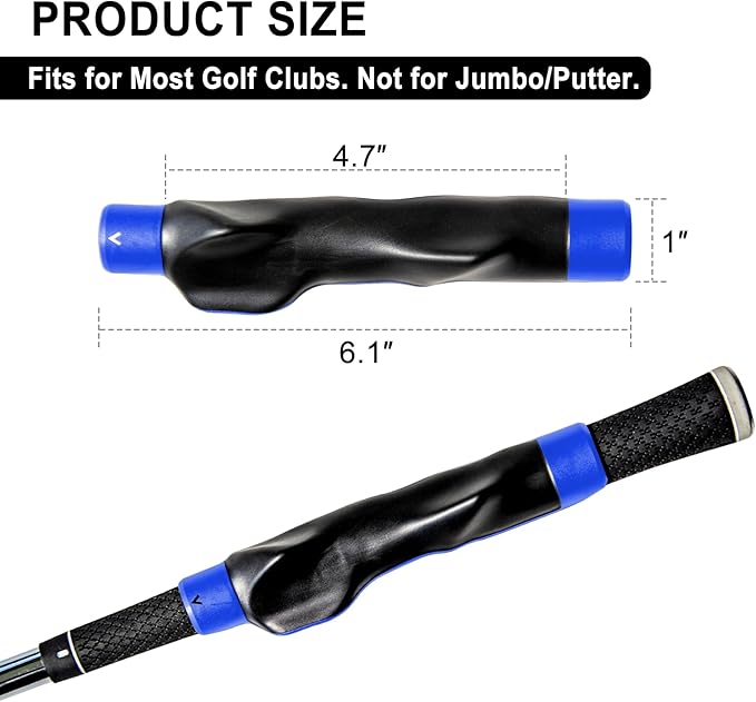 Golf Grip Trainer, Grip Trainer for Golf Clubs - Right Hand Golf Training Aid with Ergonomic Design, Corrects Golf Grip Posture and Improves Swing Accuracy