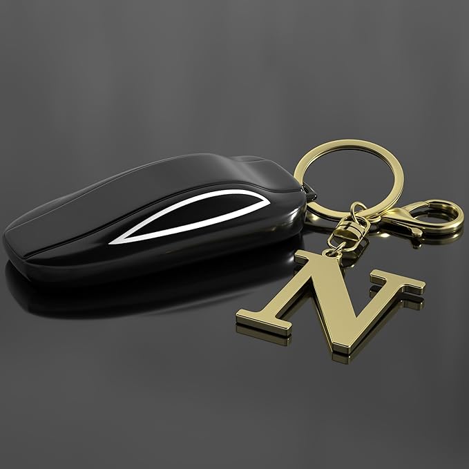 Stainless Steel Gold Letter A-Z Keychain for Women Men, Initial Letter Pendant with Key Ring, Charms for Key Backpack Bag