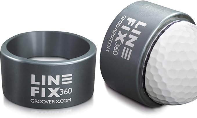 LineFix360 (GUN METAL) Golf Ball Alignment Marker – Precision 360° Line Tool for Enhanced Putting Accuracy
