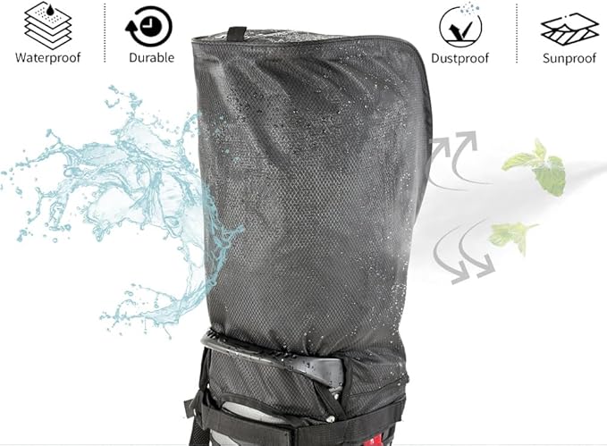 BOYEA & SKULLEAP Golf Bag Cover rain Cover/Hood Nylon Waterproof dust Cover Fits Most Golf cartBags Easy to use Collapsible and removabl Golf Accessory Gifts (Waterproof Nylon, Large)
