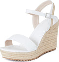 mikarka Women's Espadrille Wedge Sandals: Ankle Strap Platform Open Toe Wedges - Stylish High Heel Dressy Summer Wedges for Women, Inspired by Espadrilles