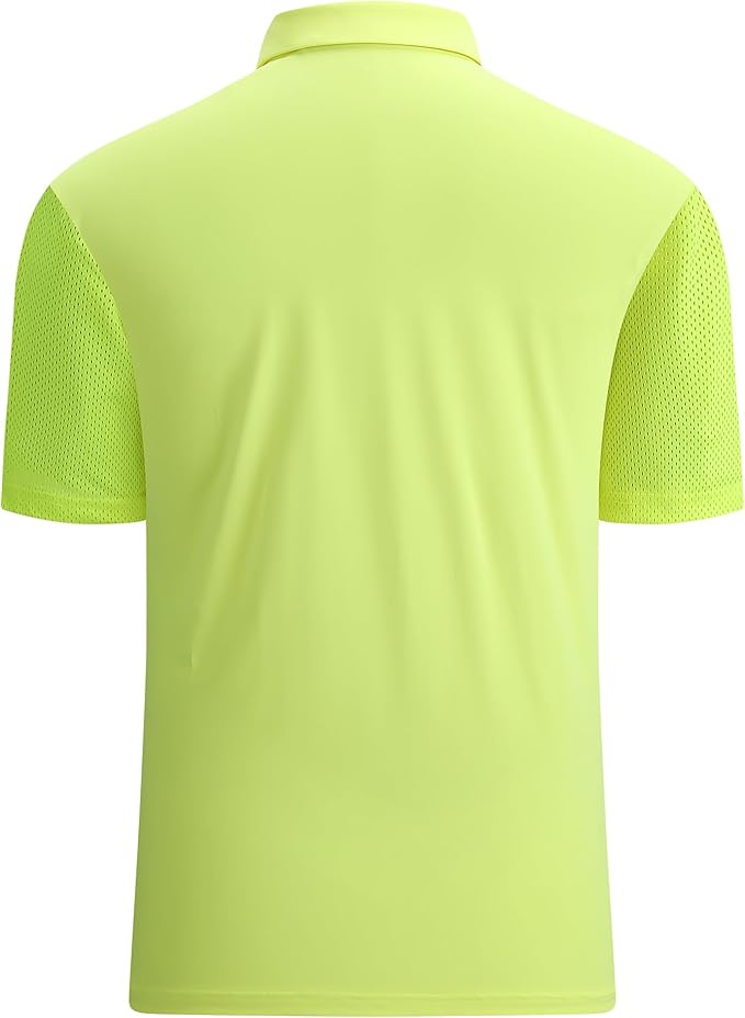Alex Vando Mens Golf Shirt Moisture Wicking Quick-Dry Short Sleeve Casual Polo Shirts for Men